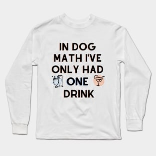 Dogs, Maths and Drinks Long Sleeve T-Shirt